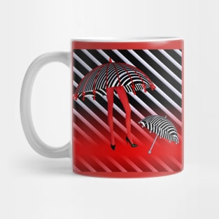 walking umbrellas Mug